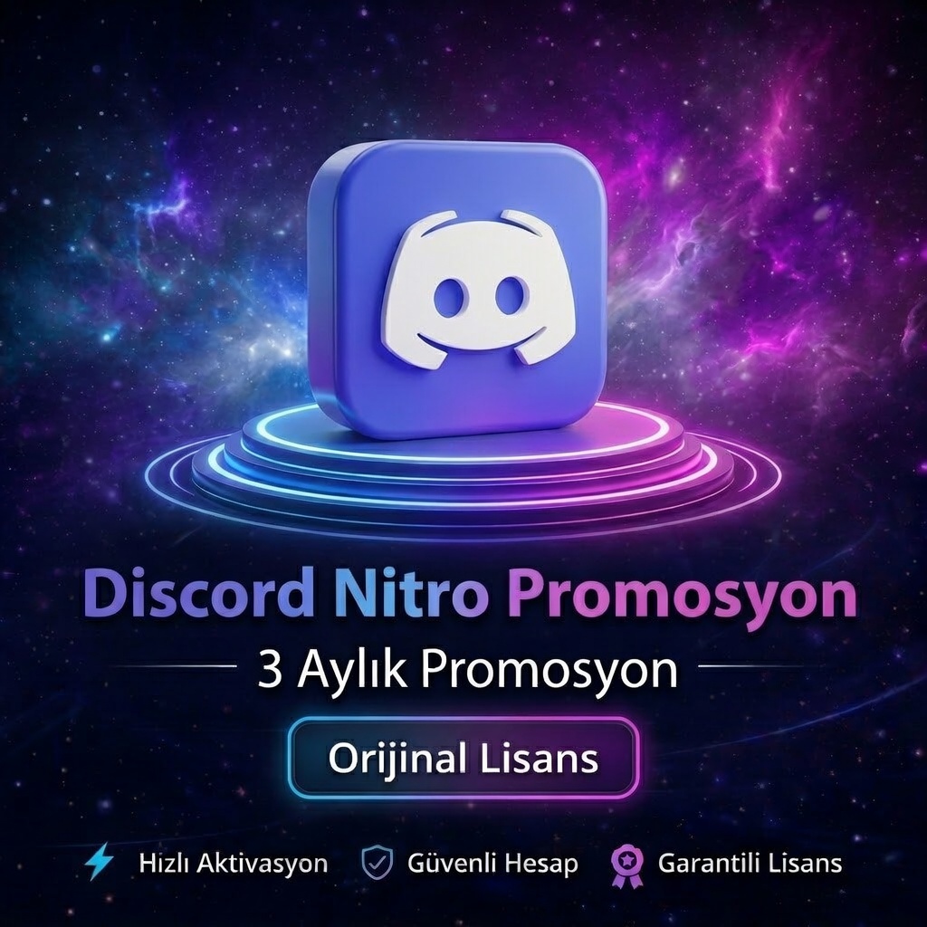 Discord Nitro 3 Aylık Promosyon – Orijinal Lisans ve Full Avantaj